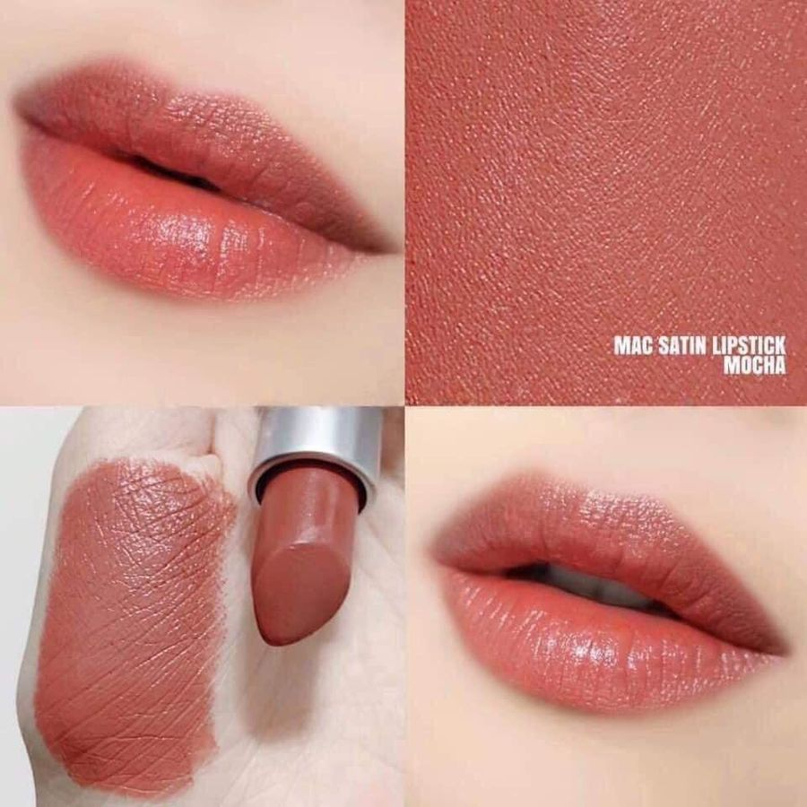 Son MAC Mocha Satin 813 Màu Cam Đất Nhẹ Nhàng