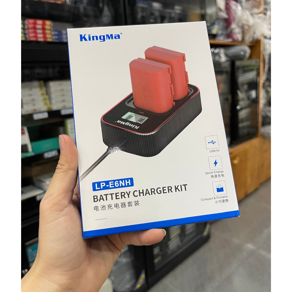 Pin sạc đôi Kingma Ver 3/ Ver 4/ Ver 5 for Canon LP-E6/ E6NH