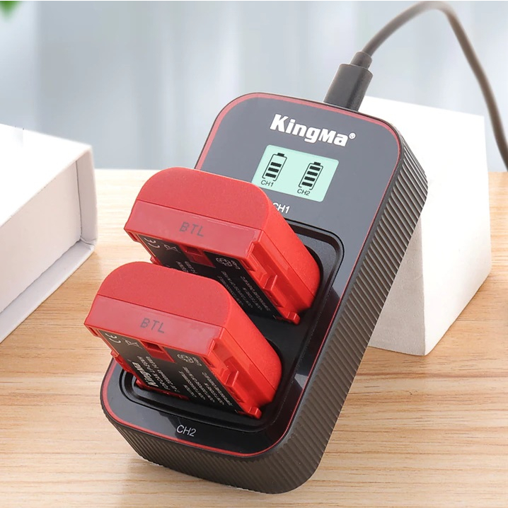 Pin sạc đôi Kingma Ver 3/ Ver 4/ Ver 5 for Canon LP-E6/ E6NH