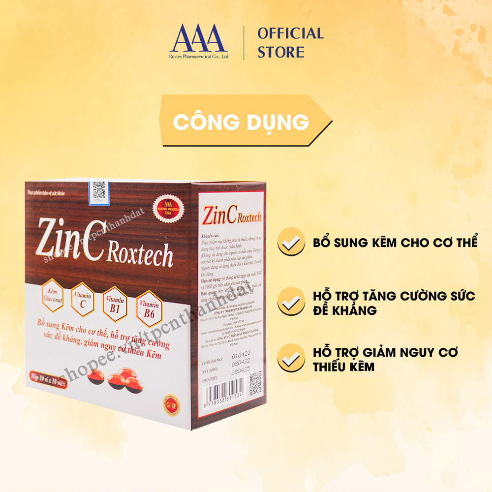 Mua Viên Kẽm ZinC Roxtech hỗ trợ tăng cường sức đề kháng, bồi bổ cơ thể ...