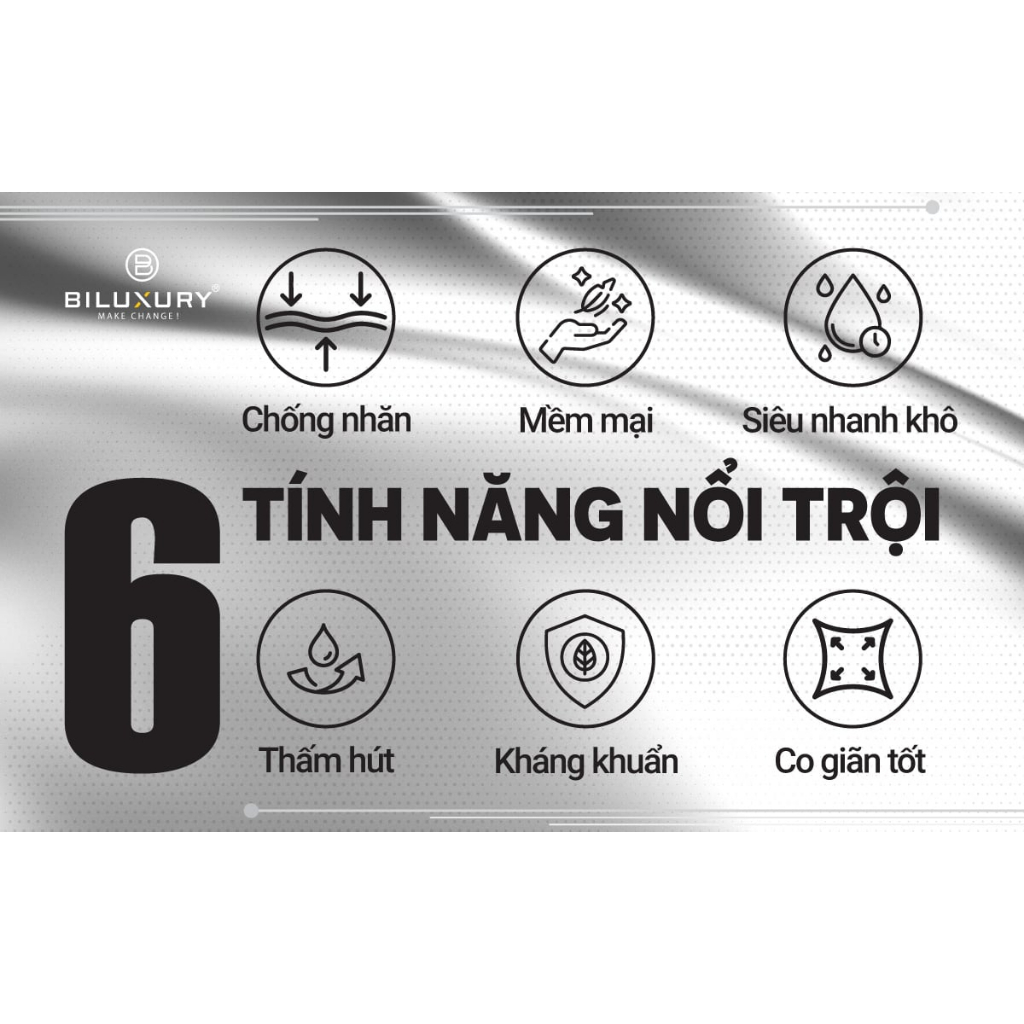 Áo Sơ Mi Dài Tay 5SMDB004TRK Biluxury Sợi Nano, Chống Nhăn, Mềm Mại, Thấm Hút Nhanh