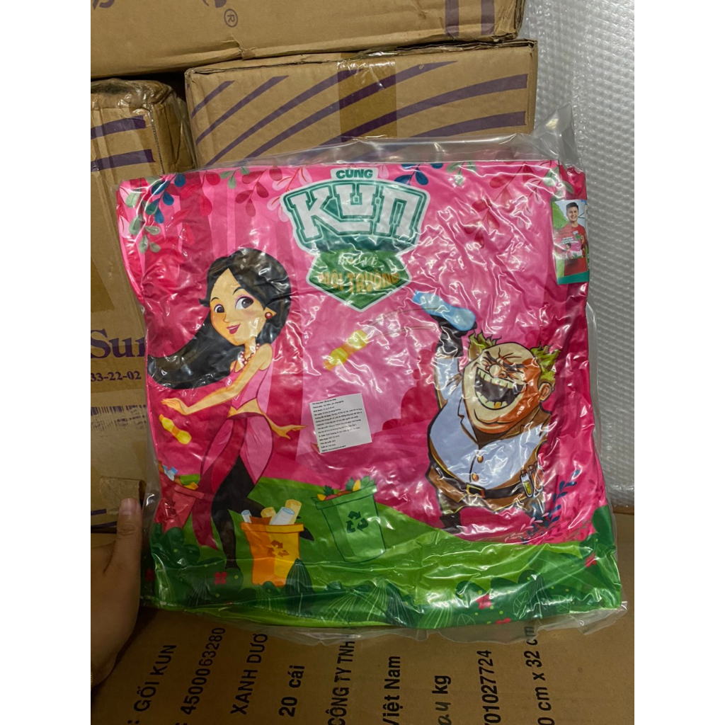 GỐI VUÔNG ÊM ĐA NĂNG CHO BÉ QUÀ TẶNG SỮA KUN