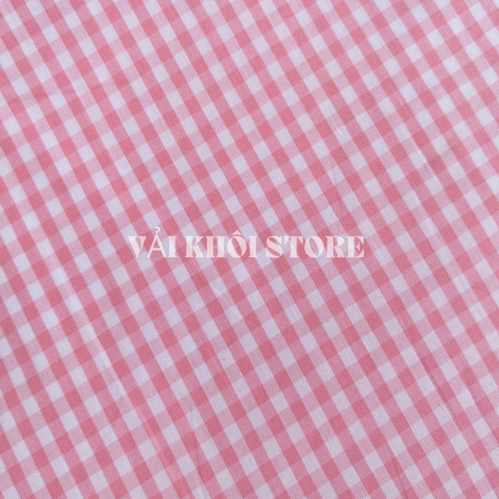Vải COTTON caro Khôi nhiều màu mềm mại dùng để may quần áo khổ 1m5