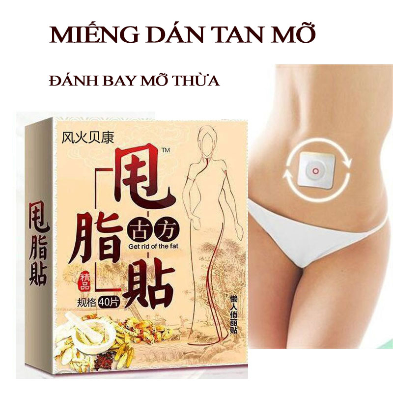 Hộp 40 Miếng Dán Rốn Giảm Béo Giảm Cân Đốt Cháy Mỡ Thừa Đông Y Hiệu Quả