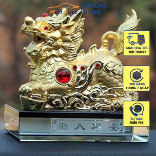 Tượng kỳ lân phong thủy trang trí ô tô, bàn làm việc, phòng khách cao cấp sang trọng