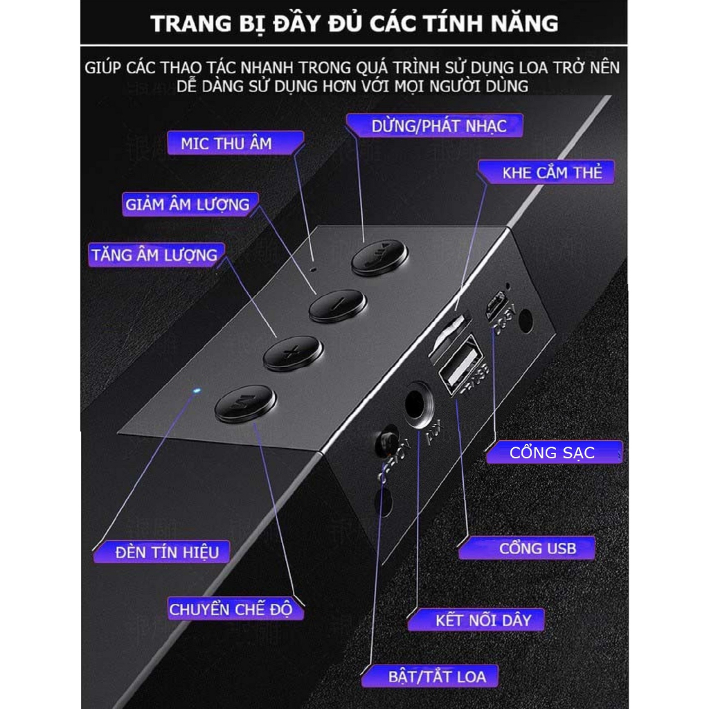 Loa bluetooth không dây siêu bass Gutek A36 đa năng nghe nhạc âm thanh sống động sử dụng USB thẻ nhớ