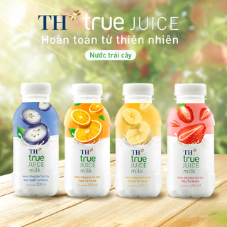 Combo 4 chai Nước uống sữa trái cây TH True Juice Milk 300ml