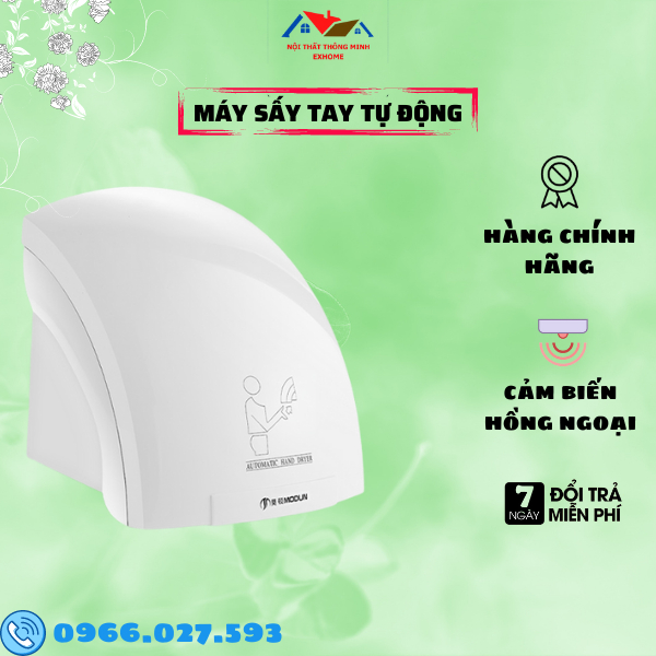 Máy sấy tay khô tự động cảm biến hồng ngoại độ nhạy cao làm khô tay nhanh