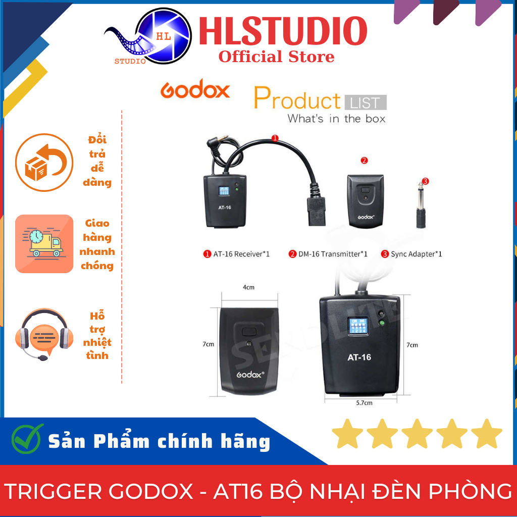 Trigger Godox - AT16 bộ nhại đèn phòng HL Studio