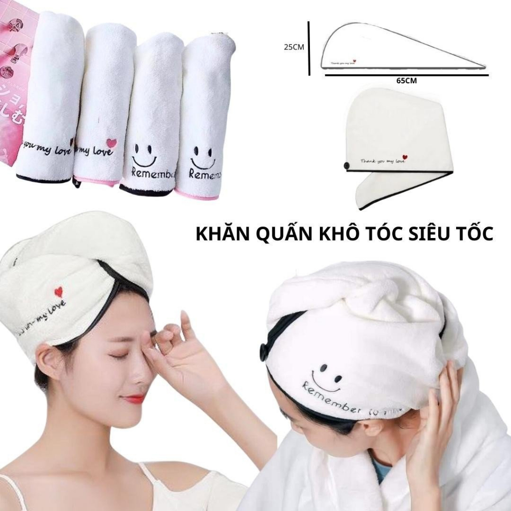 Khăn quấn khô tóc siêu tốc