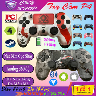 Tay cầm chơi game không dây P4, tay cầm chơi game fo4, bản nâng cấp tay cầm PS2, tay game P4 Plus rung chiến game cực đã
