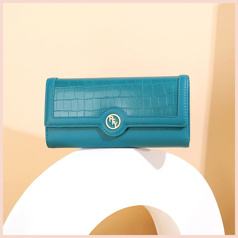 Ví cầm tay nữ dáng dài gập PFY cao cấp Tina Shop W199