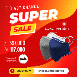 Combo 3 Khẩu Trang Kháng Khuẩn Cà Phê 3 Lớp - 5 Màu