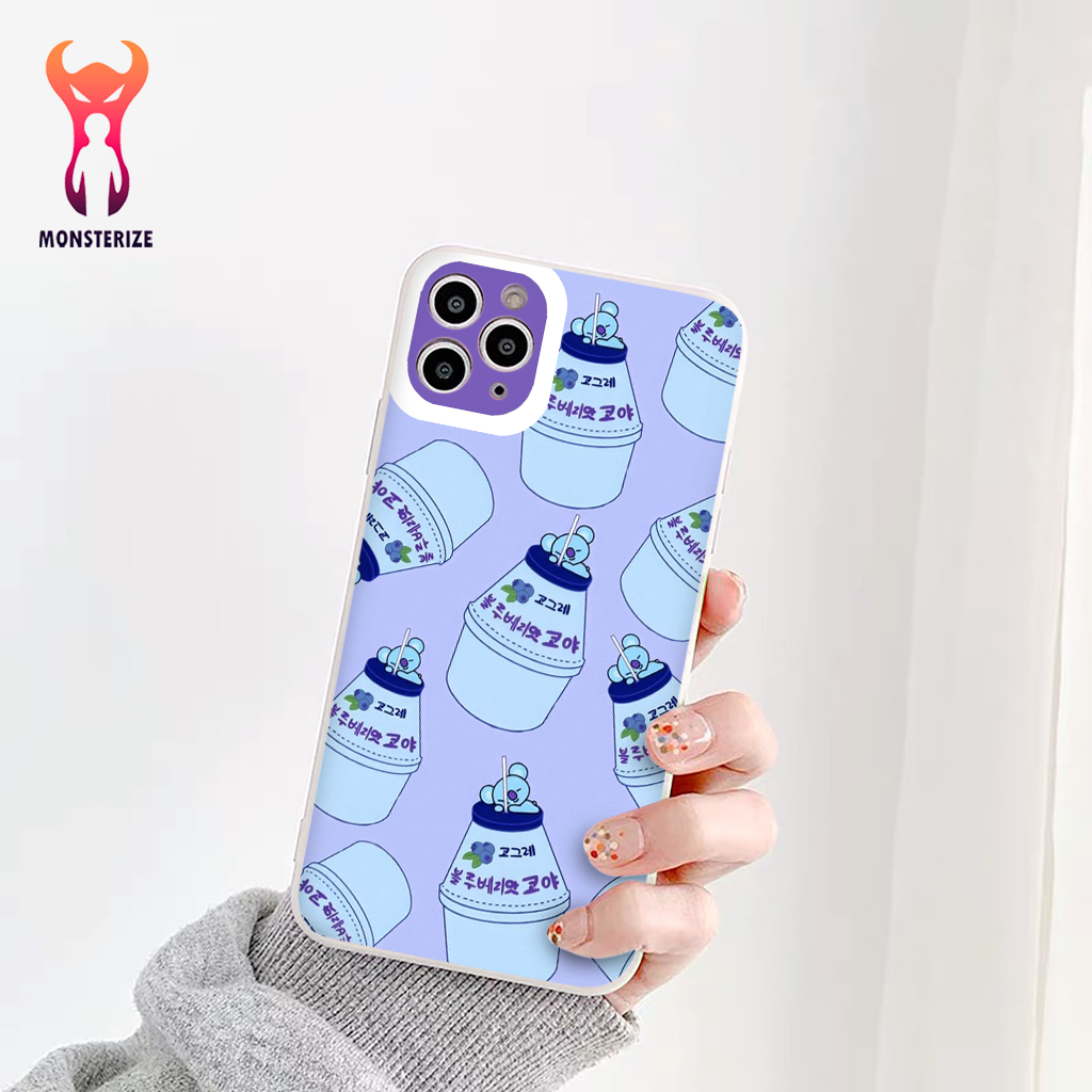 Ốp lưng cạnh vuông hình chai nước tím Cho iPhone 11 / 12 / 13 Promax 6 / 7 / 8 Plus / X / XR / Xs Max - ng161a