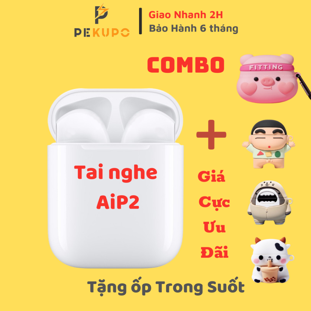 Tai Nghe Bluetooth AIP2 Không Dây Đủ Chức Năng Pin Trâu 4-6h, Định Vị, Đổi Tên, Dùng Cho Mọi Dòng Máy Phụ Kiện PEKUPO