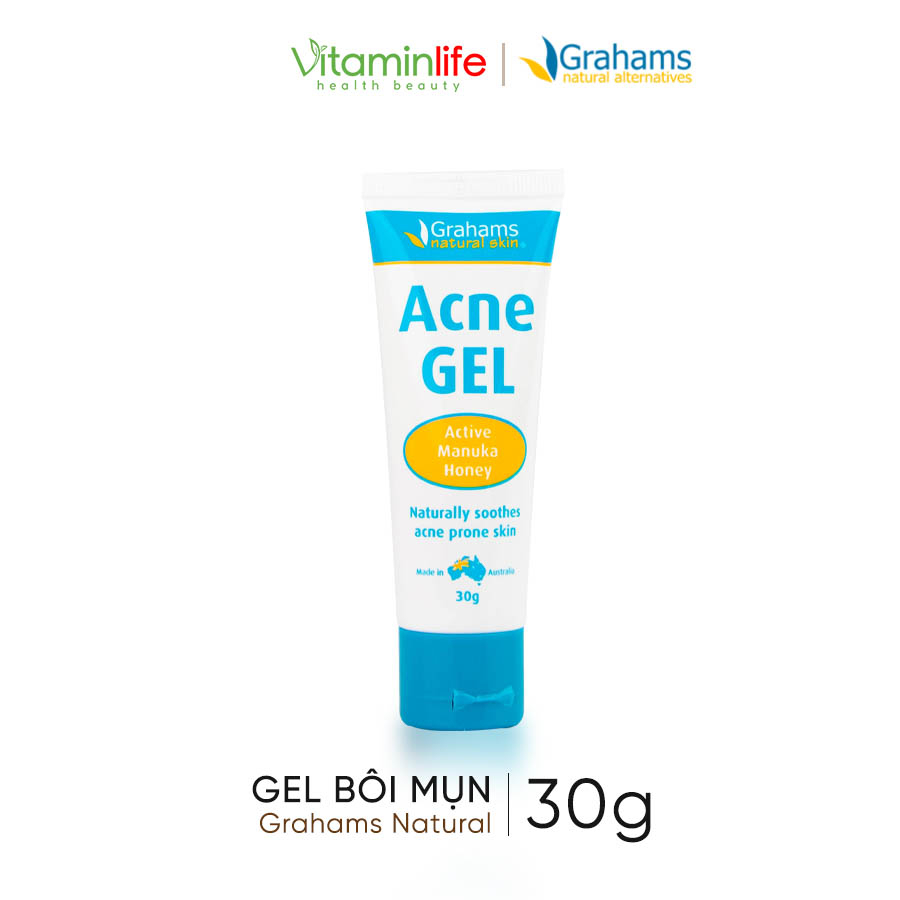 Gel Bôi Mụn Mật ong Manuka Giảm Mụn Thâm, Mụn Trứng Cá Grahams 30g