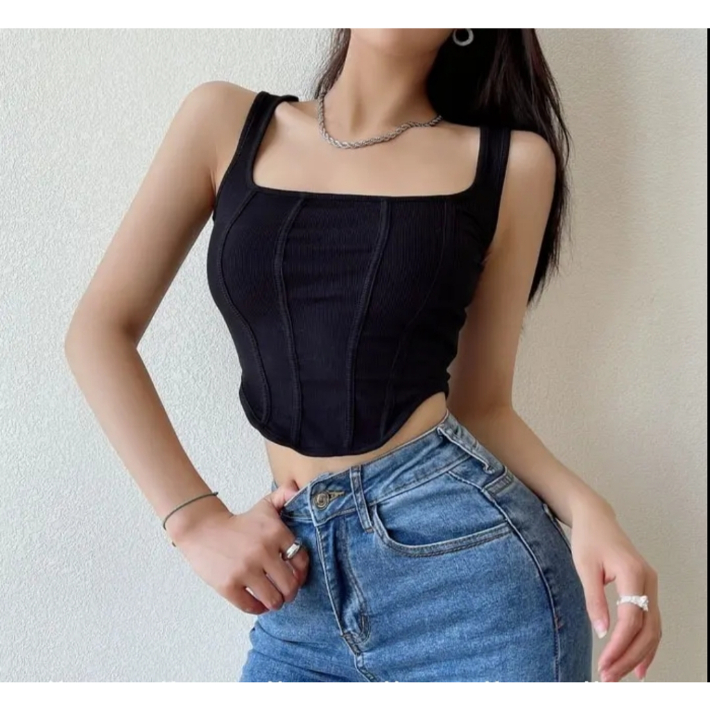 Áo kiểu nữ xinh croptop hai dây | BigBuy360 - bigbuy360.vn