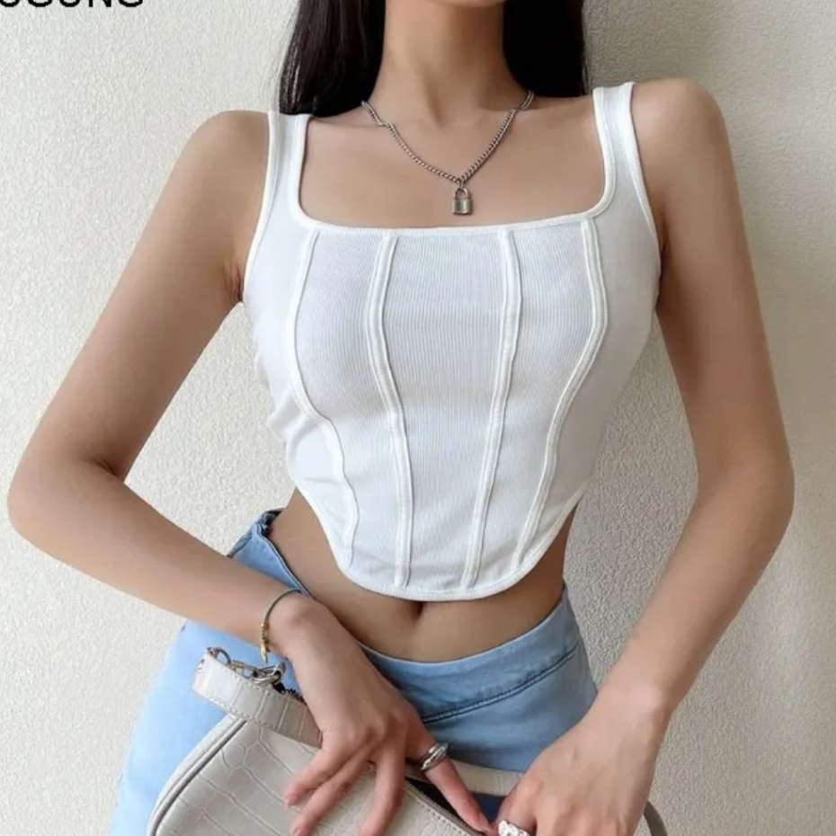 Áo kiểu nữ xinh croptop hai dây | BigBuy360 - bigbuy360.vn