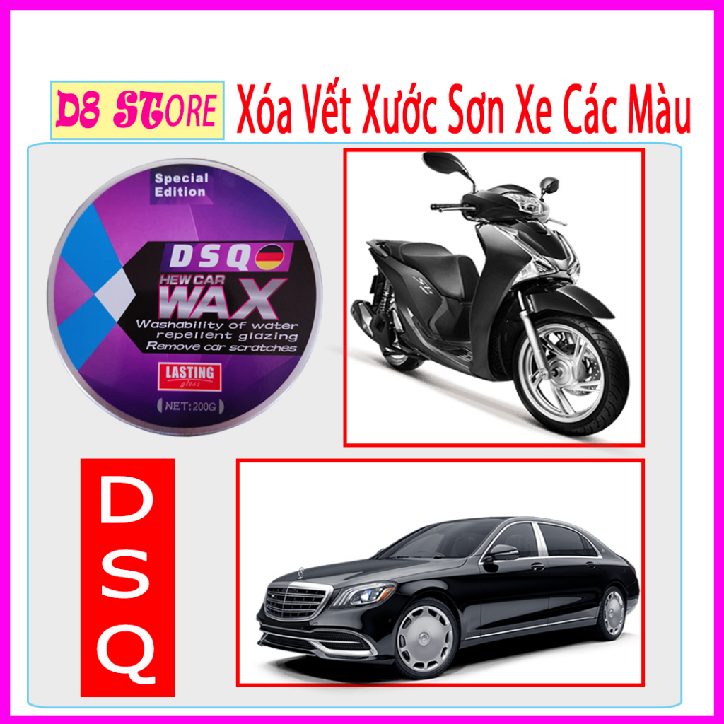 Xóa vết xước xe DSQ - Kem xóa vết xước xe máy - Sáp xóa vết trầy xước sơn xe - Bút xóa vết xước ô tô