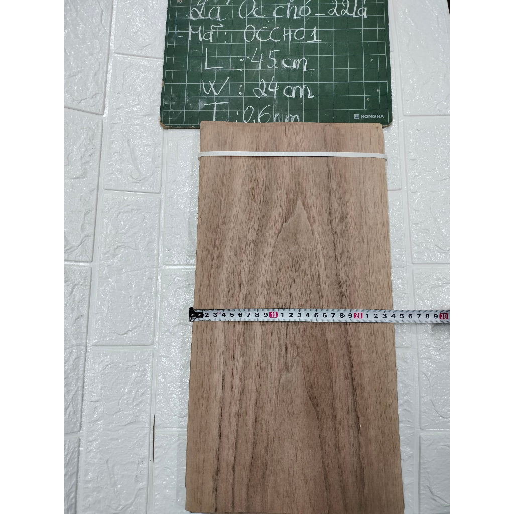 Ván lạng veneer Óc chó gỗ tự nhiên 45*24cm*0,6mm