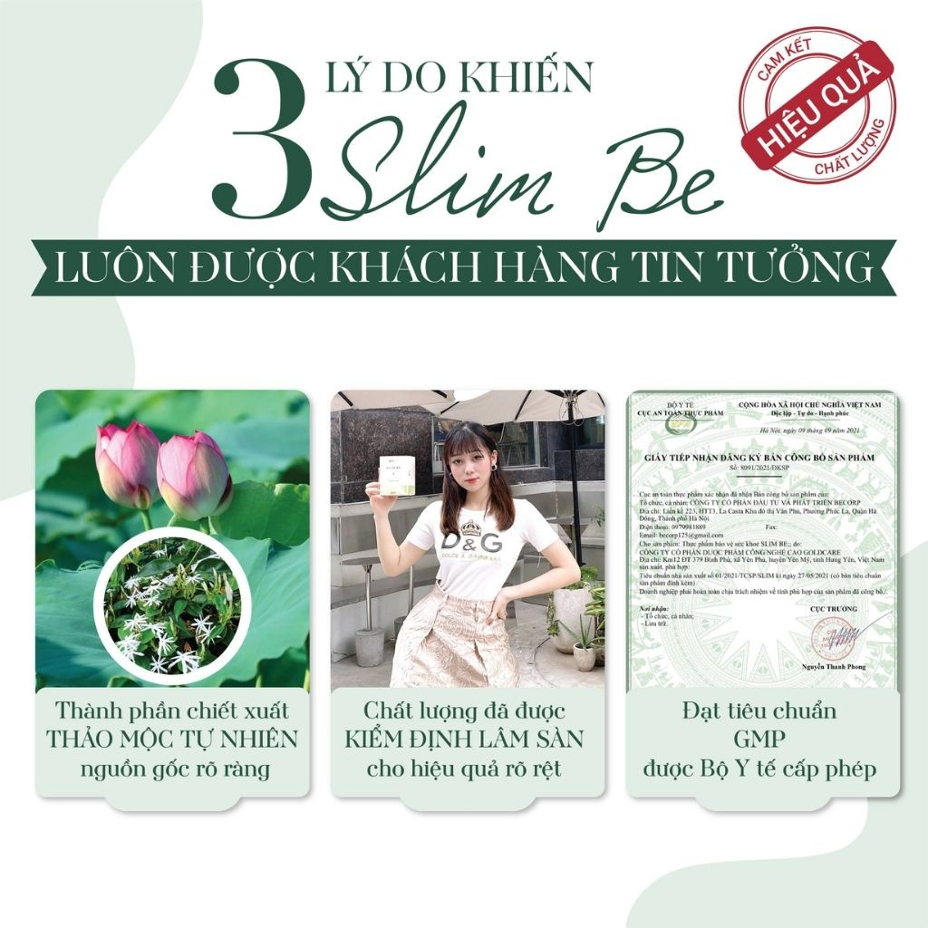 Giảm Cân Slim Be Của BEALIVE Hộp 30 Viên Chính Hãng Giúp Giảm Cân An Toàn Giảm 2 đến 3 Kg Chỉ Sau 15 Ngày