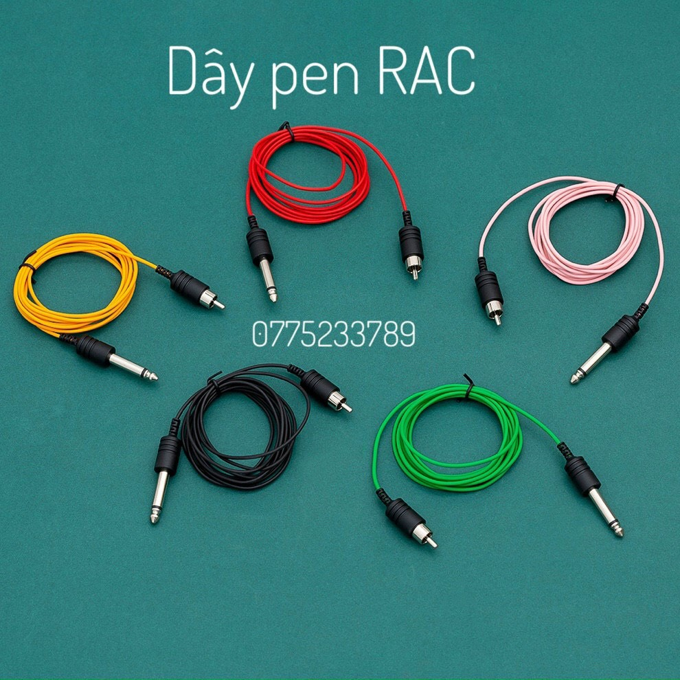 Dây RCA Pen Chuẩn Máy Pen Phun Xăm Chính Hãng
