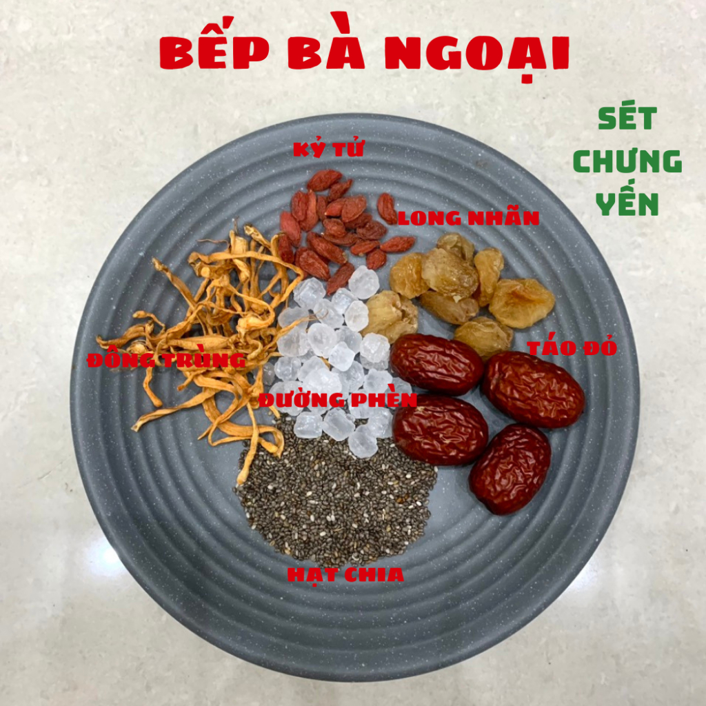 Sét nguyên liệu chưng yến mini 1 lần - Bếp Của Ngoại