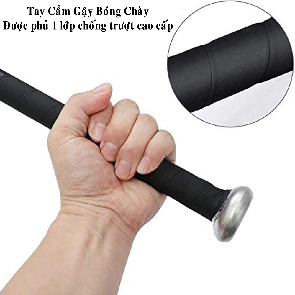 [Màu Đen 71cm + Túi] Gậy Bóng Chày Bằng Thép Màu Đen Dài 71cm Tặng Kèm Túi Đựng Cao Cấp - Hợp Kim Thép Cứng Amalife