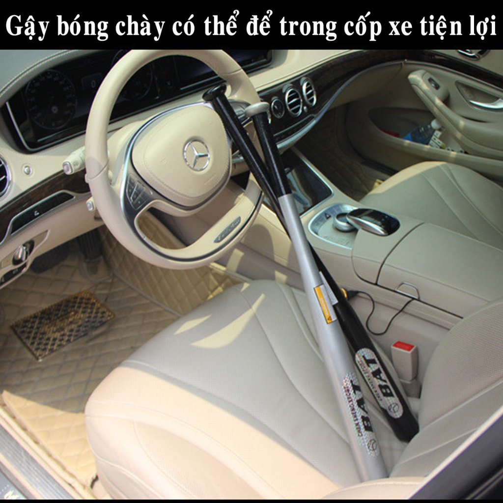 [Màu Đen 71cm + Túi] Gậy Bóng Chày Bằng Thép Màu Đen Dài 71cm Tặng Kèm Túi Đựng Cao Cấp - Hợp Kim Thép Cứng Amalife