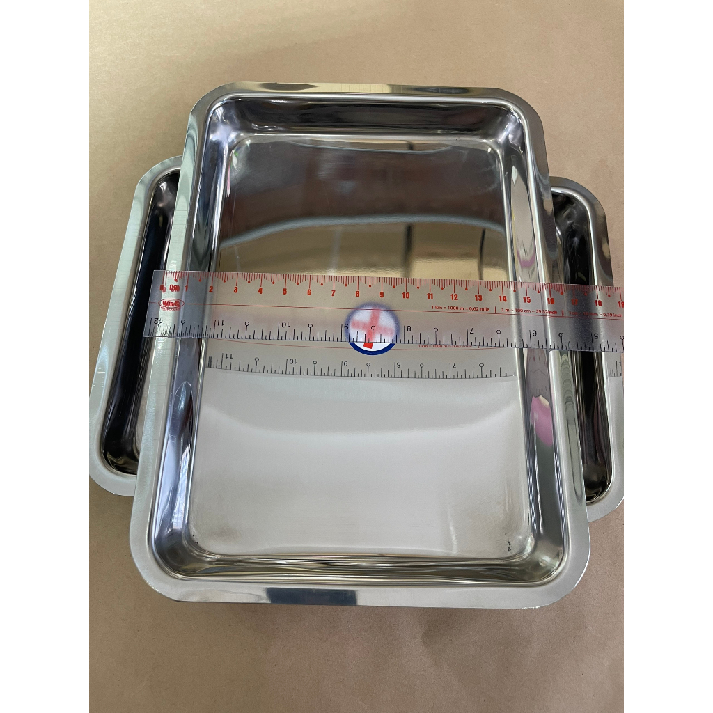 Mâm inox y tế - khay chữ nhật inox 100%