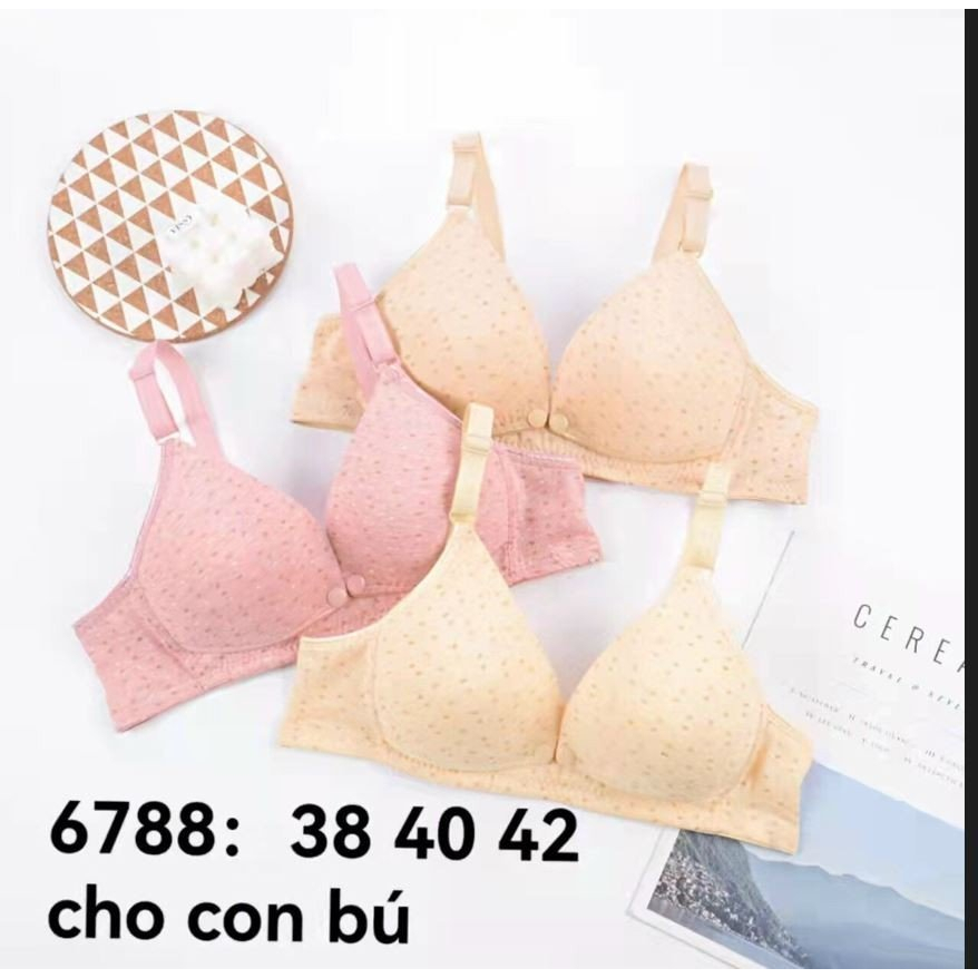 Áo lót bầu và sau sinh cho con bú chống chảy sệ, giúp nâng ngực chất cotton mềm mịn không gọng VV11