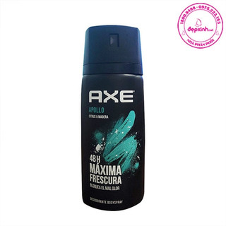 Xịt khử mùi nam axe apolo 48h non stop fresh 150ml