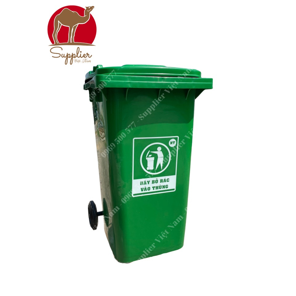 THÙNG RÁC NHỰA HDPE 660L CÓ BÁNH XE GOM RÁC CÔNG CỘNG, CÔNG VIÊN, CÔNG NGHIỆP 90L/120L/240L MSP: THR660