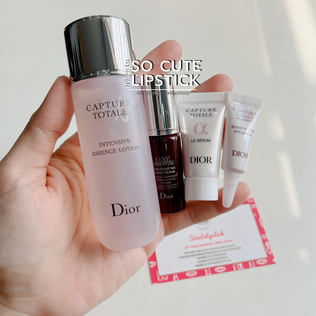 Sét Dưỡng Da Căng bóng, Sáng Da Diior Capture Totale Super Potent 4 món tặng túi