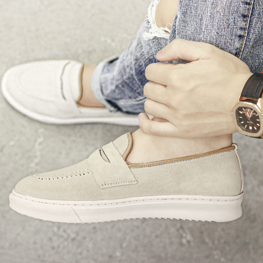 Giày lười nam cao cấp, giày slipon nam Xoăn Shop D07