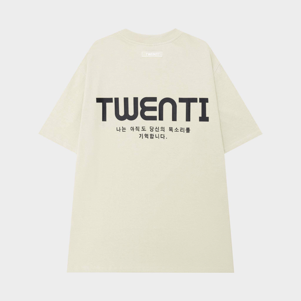 Áo Thun TWENTI Cotton Chữ Hàn