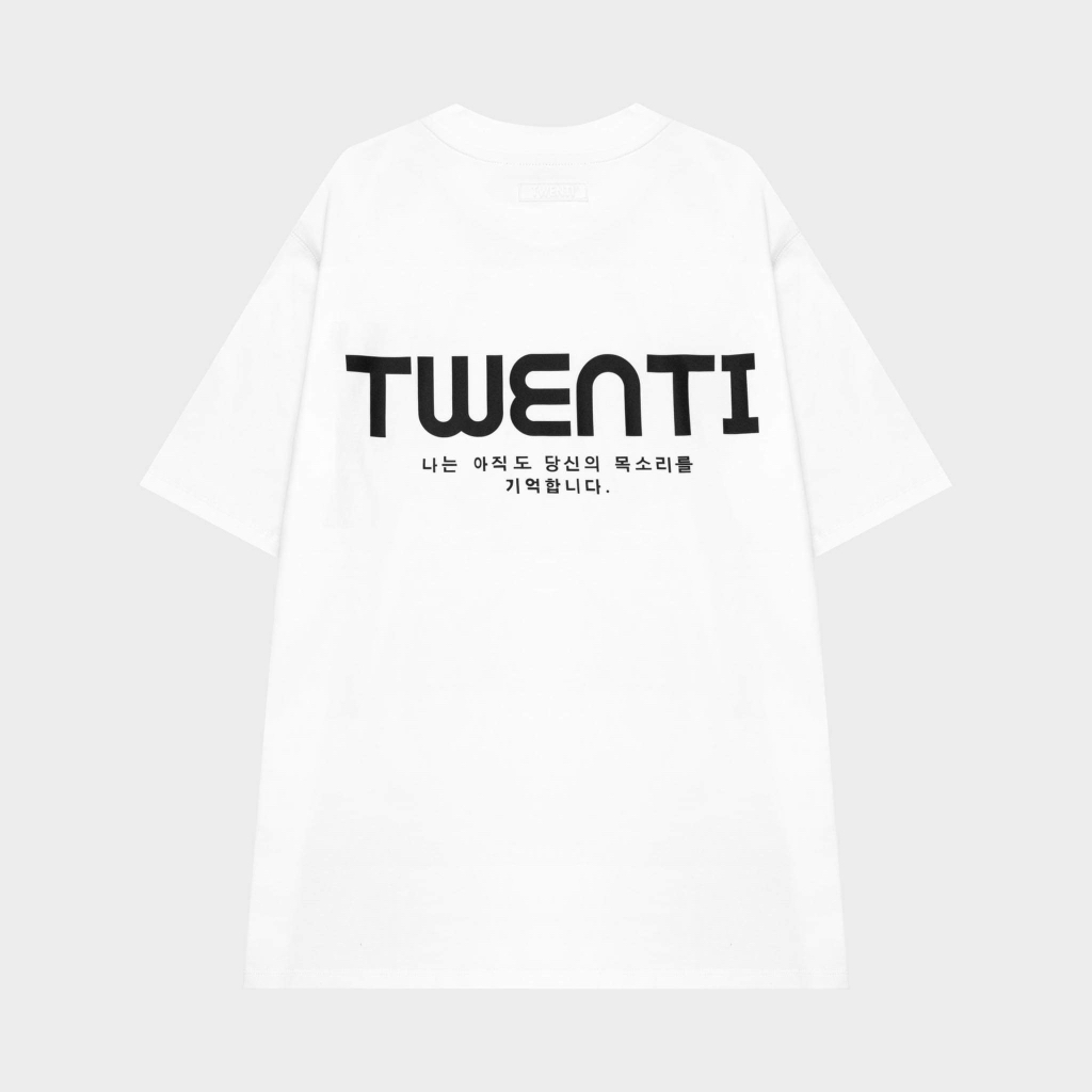 Áo Thun TWENTI Cotton Chữ Hàn