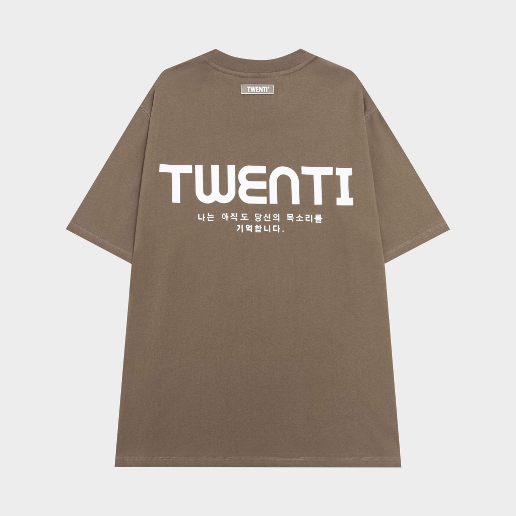 Áo Thun TWENTI Cotton Chữ Hàn