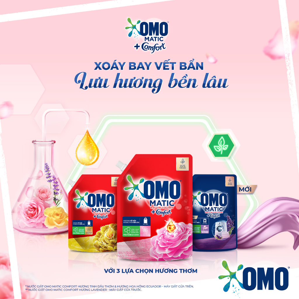 [HC GIFT] 2 Túi nước giặt OMO Matic Comfort 150g/túi