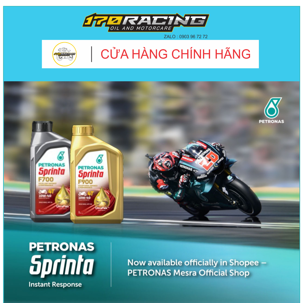 Nhớt tay ga Petronas Sprinta A700 10w40 Công nghệ tổng hợp - 1000ML - hàng chính hãng nhập khẩu