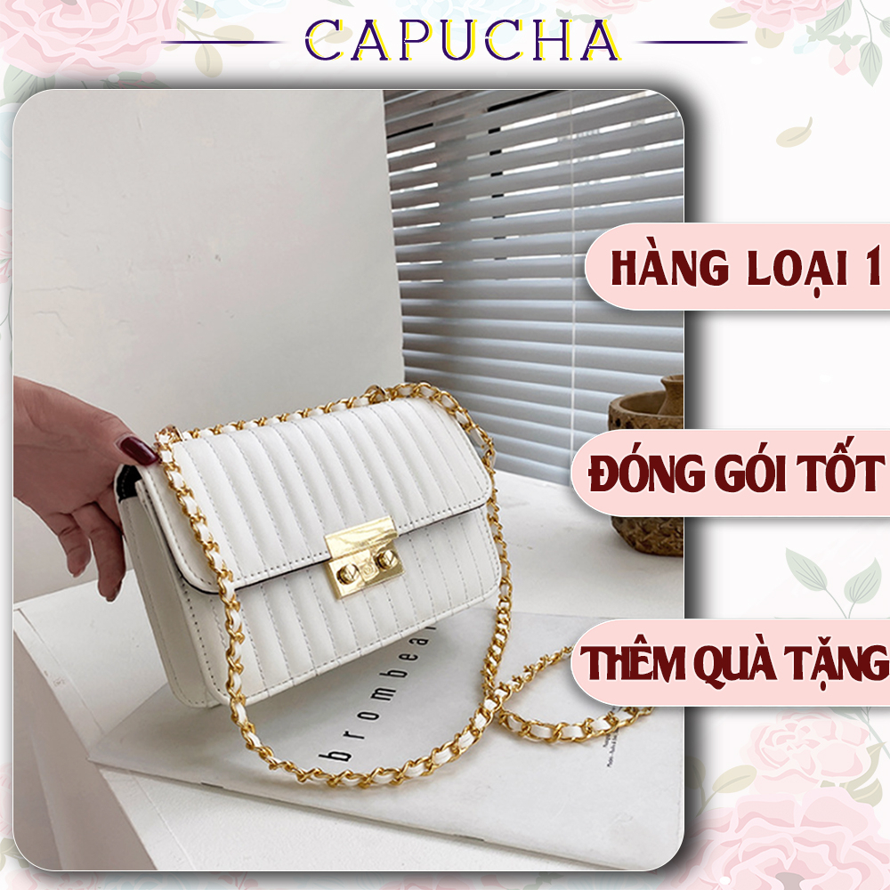 Túi xách nữ đeo chéo đeo vai chất da mềm mịn chống nước chống bụi Capucha T297