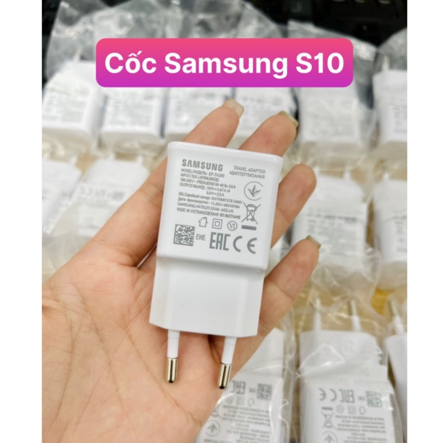 Cốc Sạc Samsung S10 Zin Theo Máy Cam Kết Chất Lượng Cực Đỉnh (Sử Dụng Dược Cho Các Dòng Note 8/9/10 S8/9/10