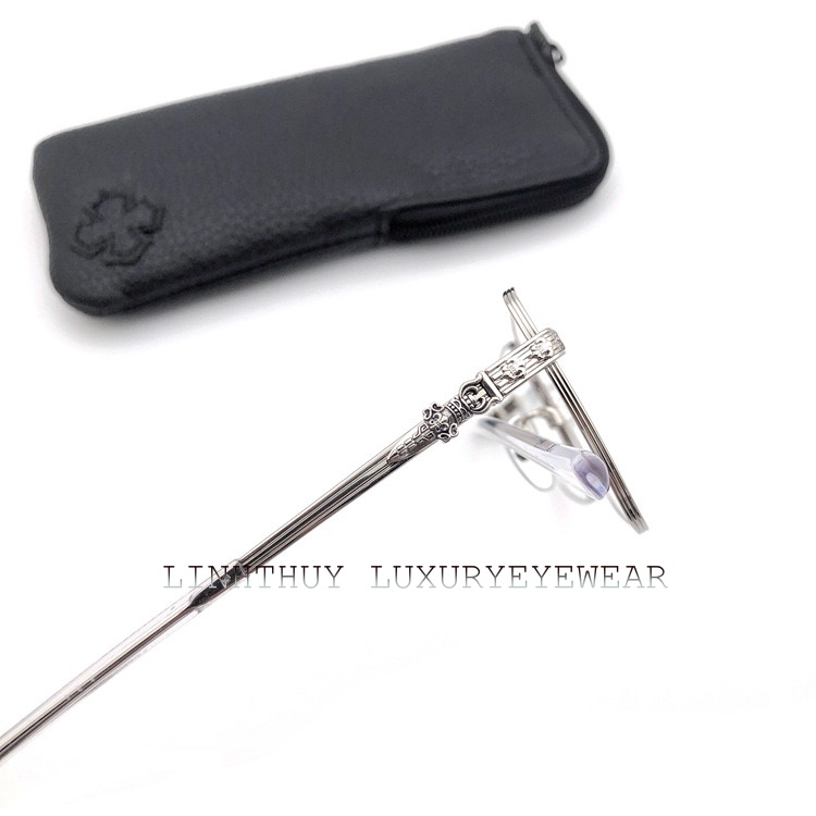 Kính mắt vuông chromehearts vintage cao cấp fullbox