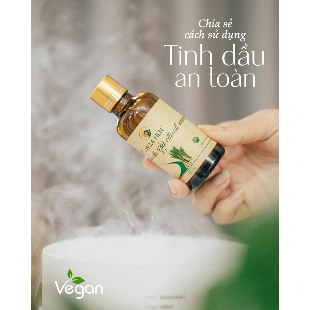 Tinh dầu Sả Chanh 100ml - Hoa Nén - Hương thơm mát, khử mùi, ẩm mốc, đuổi muỗi, côn trùng