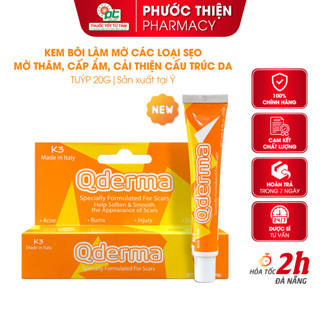 Kem Bôi Mờ Các Loại Sẹo, Giảm Vết Thâm QDERMA 20g Sẹo lồi, sẹo phì đại, sẹo phẩu thuật, sẹo bỏng