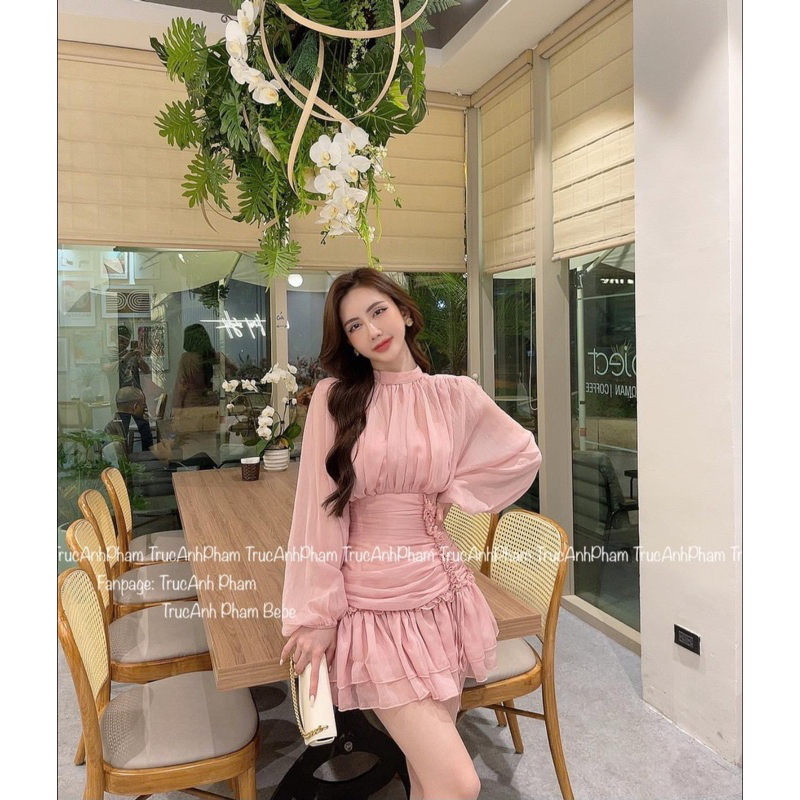 Váy xếp ly chun eo