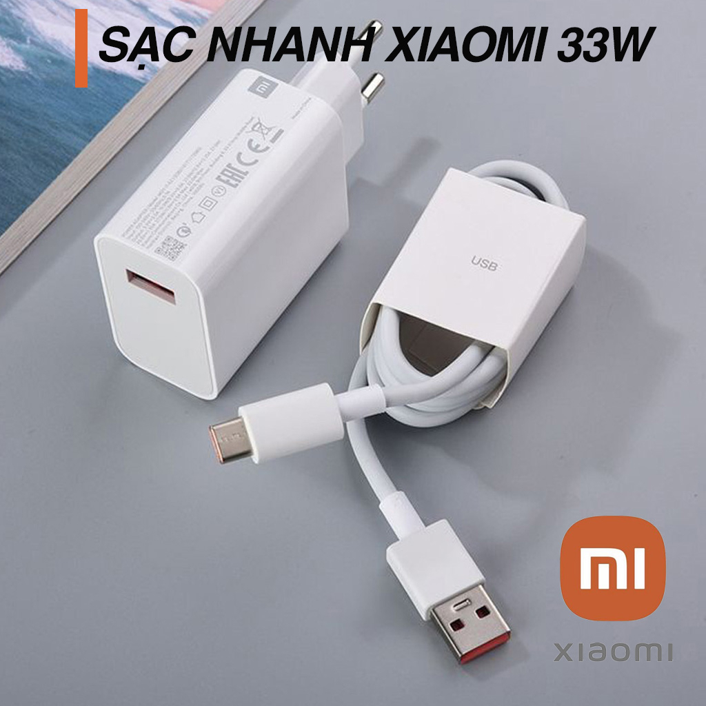 Sạc nhanh Xiaomi 33w kèm dây sạc nhanh 3A 6A BACARAT - Hàng chính hãng