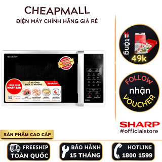 Lò vi sóng điện tử sharp r-g372vn-w có nướng 23 lít viba 800w nướng 1000w - cheapmall
