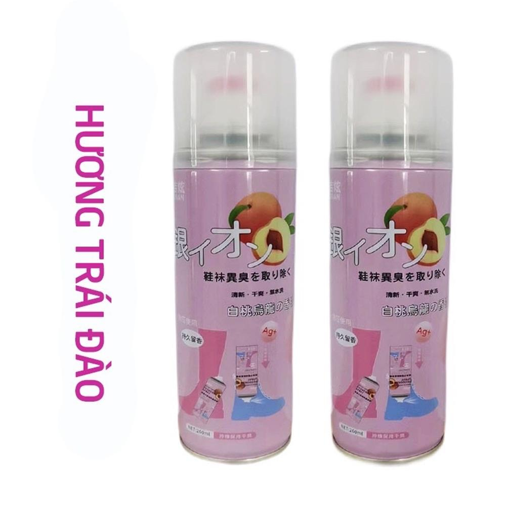 Bình xịt khử mùi hôi và diệt khuẩn cho giày tất ba lô túi xách đồ vải cỡ 260ml mã 70029