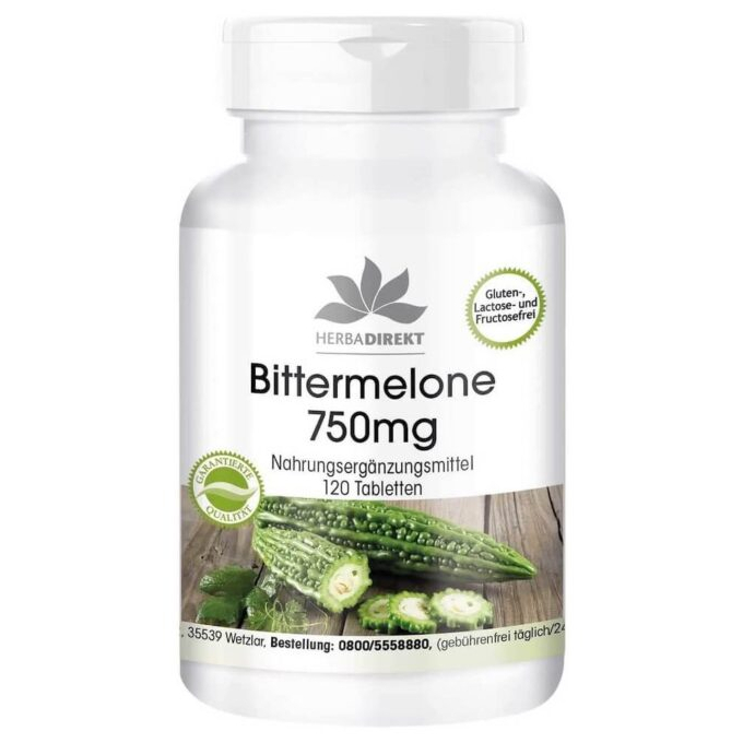 Viên Uống Giảm Cân Warnke Bittermelone 750mg Chiết Xuất Mướp Đắng 120 Viên